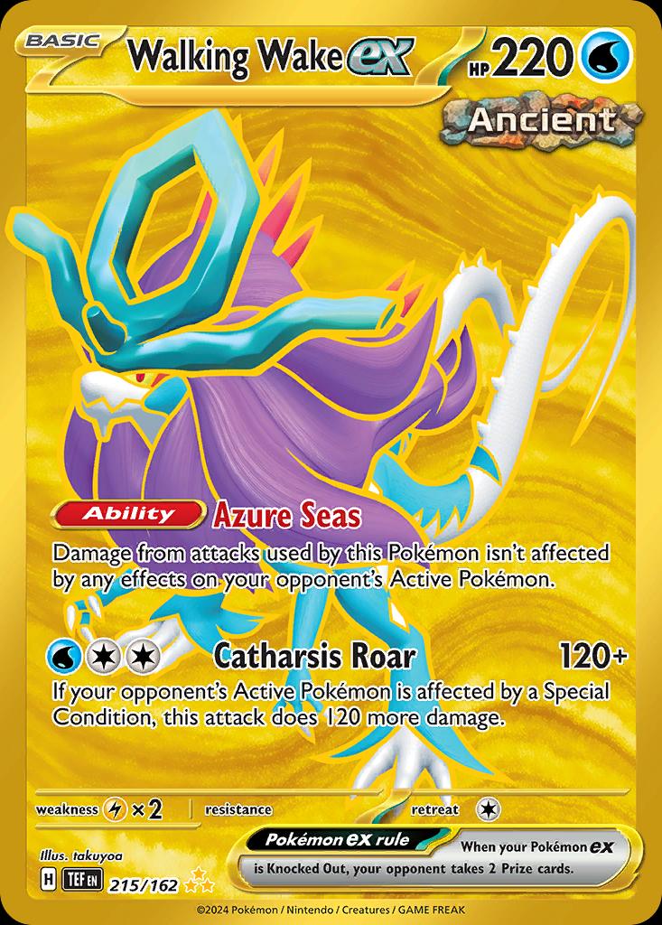 Pokémon-kaart Walking Wake ex 215/162 Secret Rare uit de set Temporal Forces Hauptbild