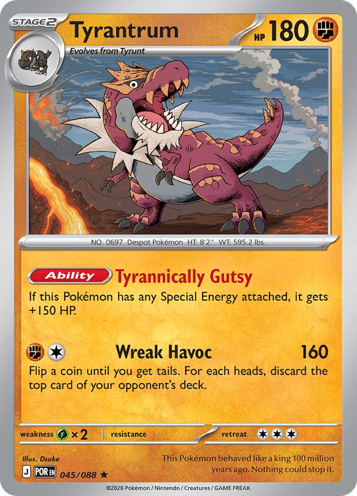 Pokémon-kaart Tyrantrum 045/088 Rare uit de set Perfect Order Hauptbild