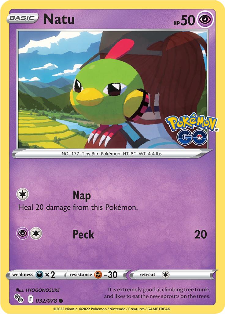 Pokémon-kaart Natu 032/078 Common uit de set Pokémon GO