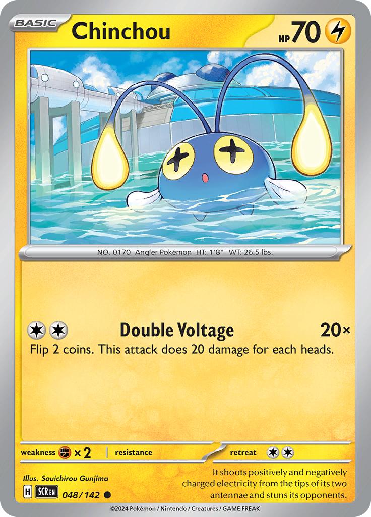 Pokémon-kaart Chinchou 048/142 Common uit de set Stellar Crown