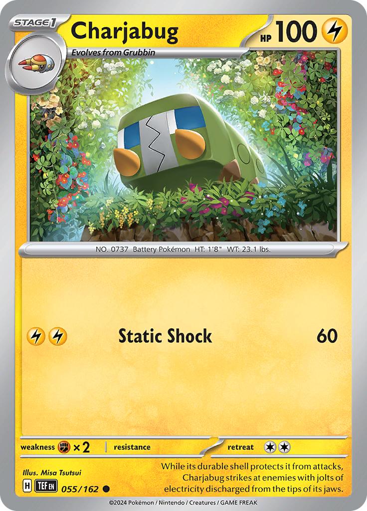 Pokémon-kaart Charjabug 055/162 Common uit de set Temporal Forces