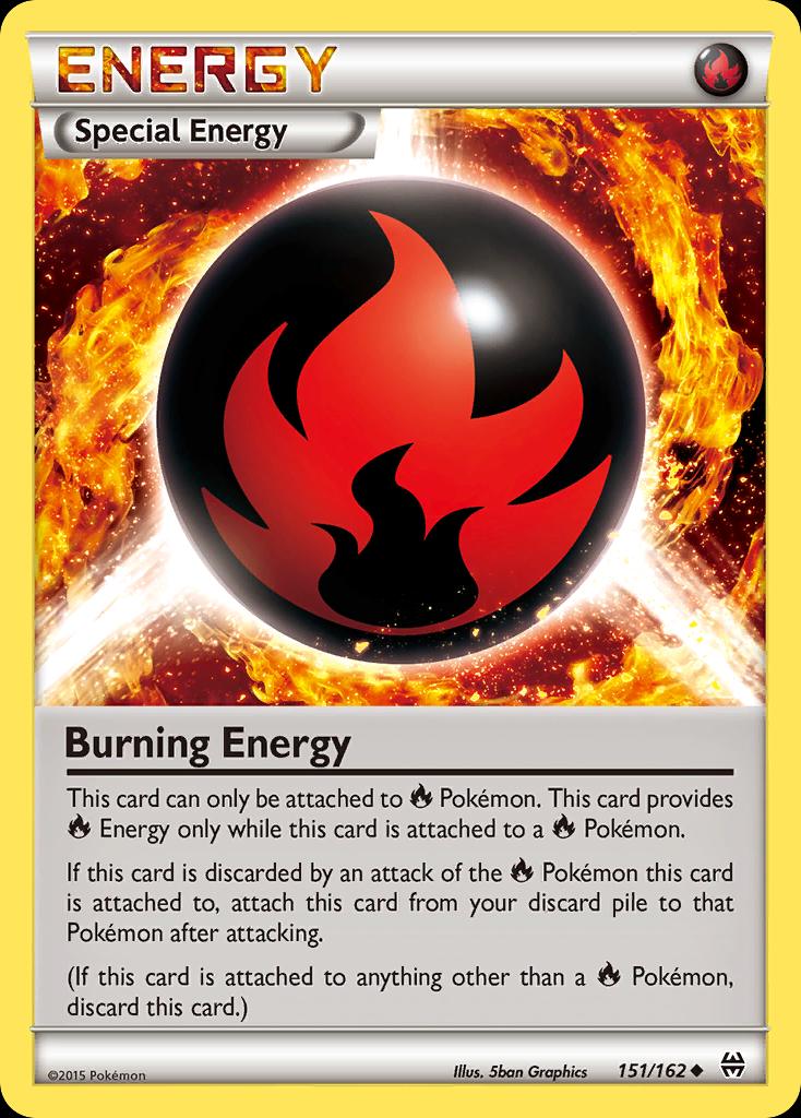 Pokémon-kaart Burning Energy 151/162 Uncommon uit de set BREAKthrough Hoofdafbeelding