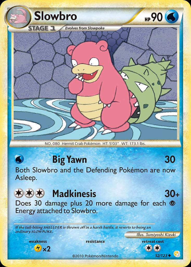 Pokémon-kaart Slowbro 52/123 Uncommon uit de set HeartGold & SoulSilver Image principale du produit