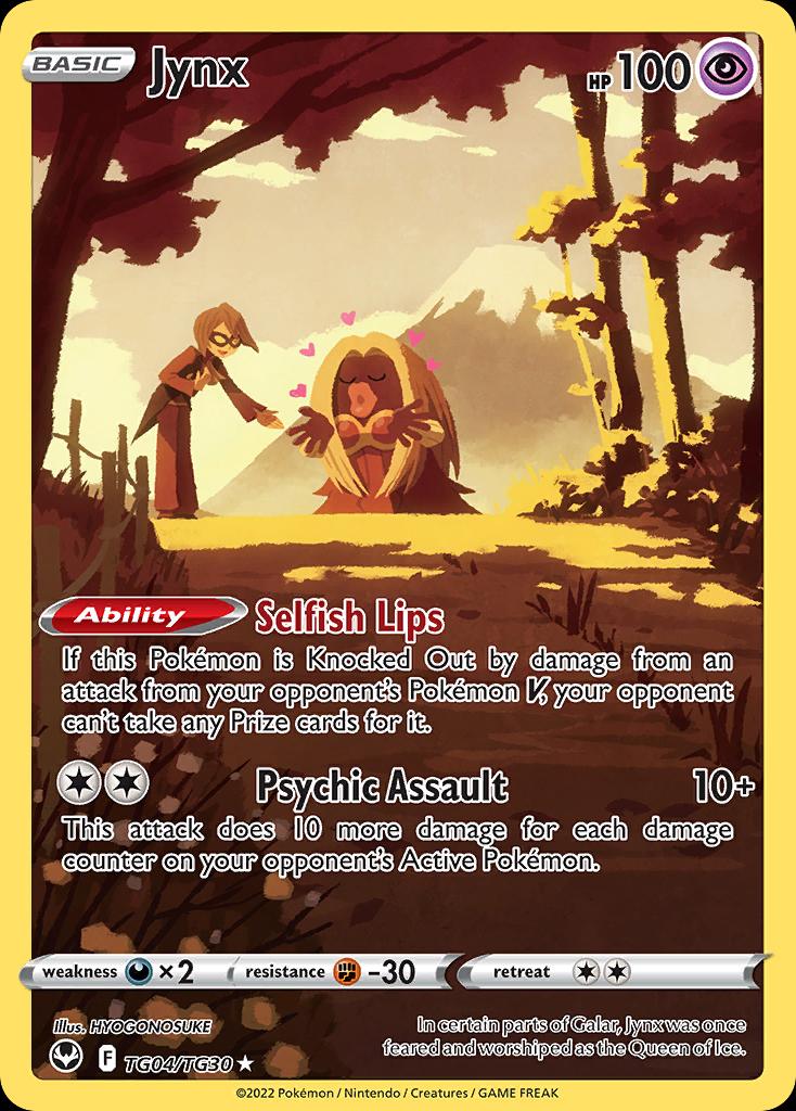 Pokémon-kaart Jynx TG04/TG30 Holo Rare uit de set Silver Tempest Trainer Gallery Hoofdafbeelding