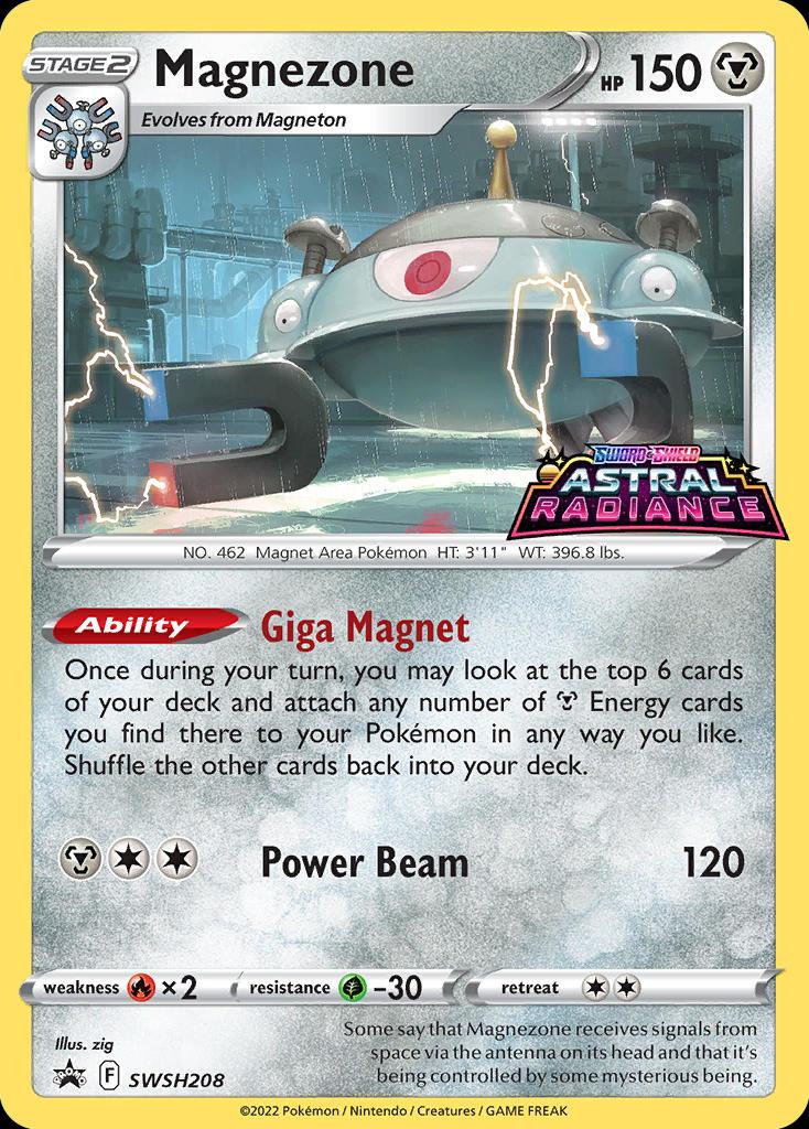 Pokémon-kaart Magnezone SWSH208 Promo uit de set SWSH Black Star Promos