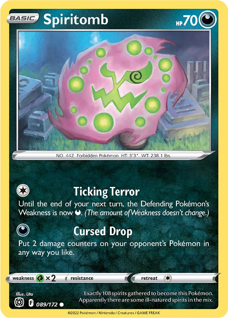 Pokémon-kaart Spiritomb 089/172 Common uit de set Brilliant Stars