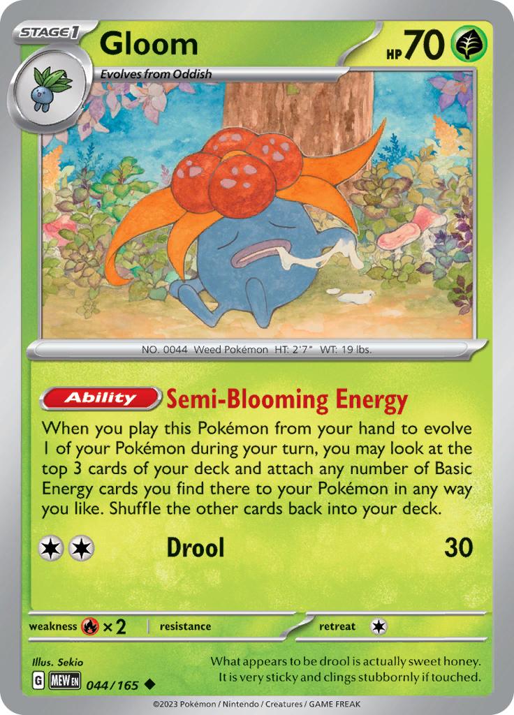 Pokémon-kaart Gloom 044/165 Uncommon uit de set 151 Immagine principale del prodotto