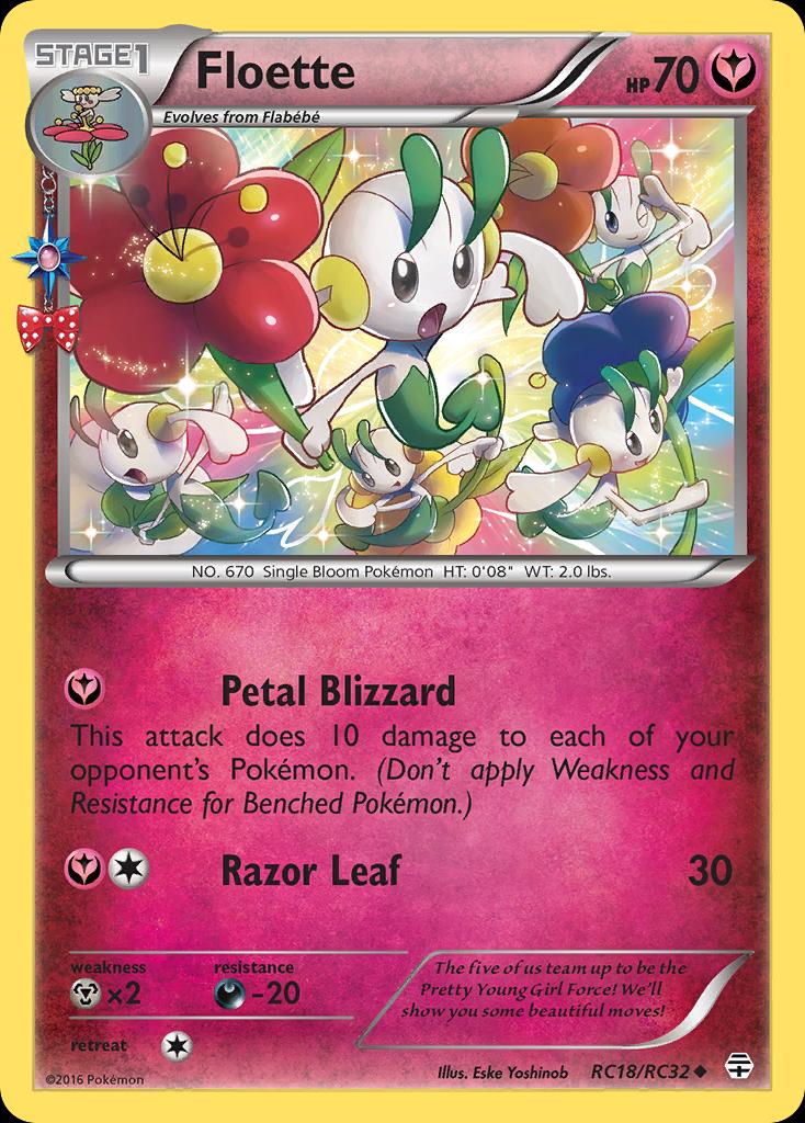 Pokémon-kaart Floette RC18/RC32 Uncommon uit de set Generations Hauptbild
