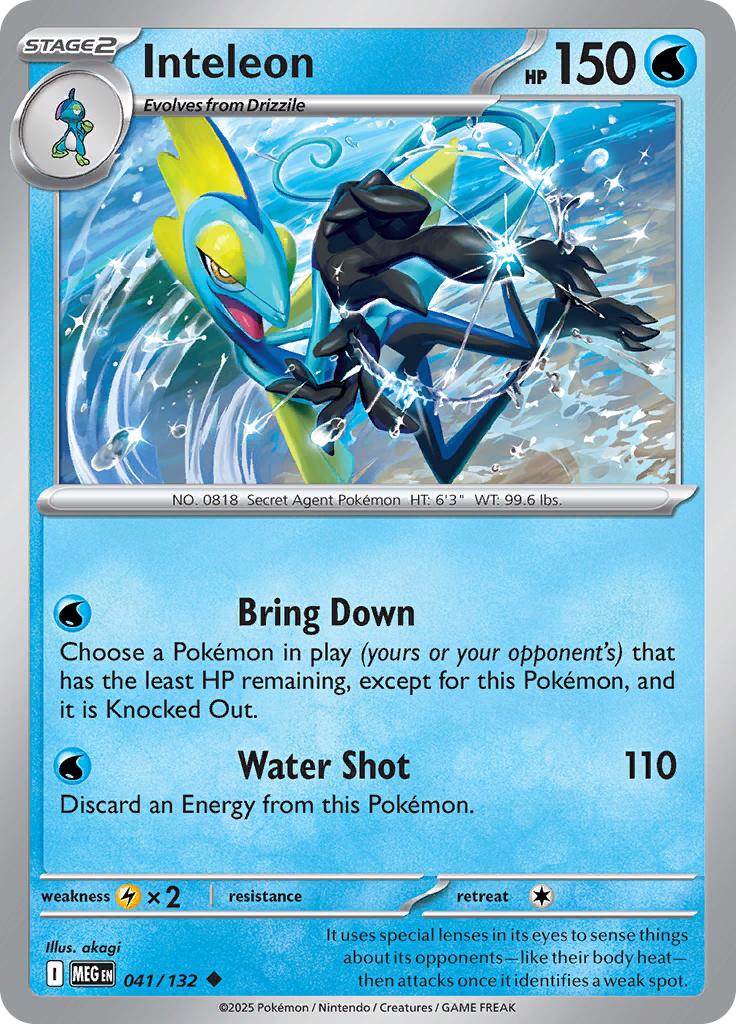 Pokémon-kaart Inteleon 041/132 Uncommon uit de set Mega Evolution