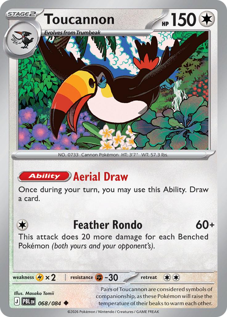 Pokémon-kaart Toucannon 068/084 Uncommon uit de set Pitch Black Main image
