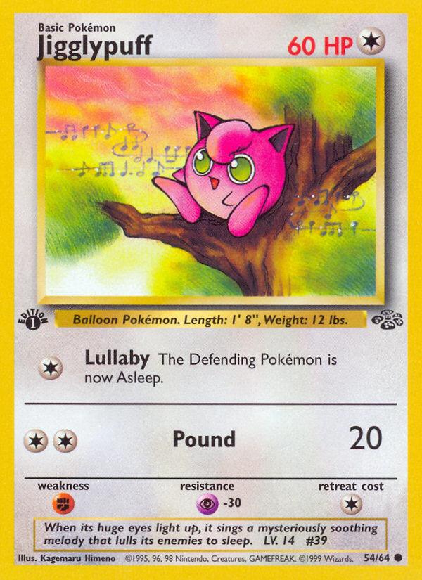Pokémon-kaart Jigglypuff 54/64 Common uit de set Jungle Imagen principal del producto