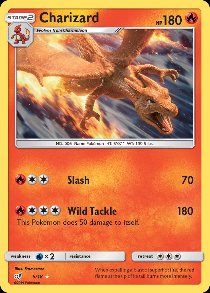Pokémon-kaart Charizard 5/18 Ultra Rare uit de set Detective Pikachu Image principale du produit
