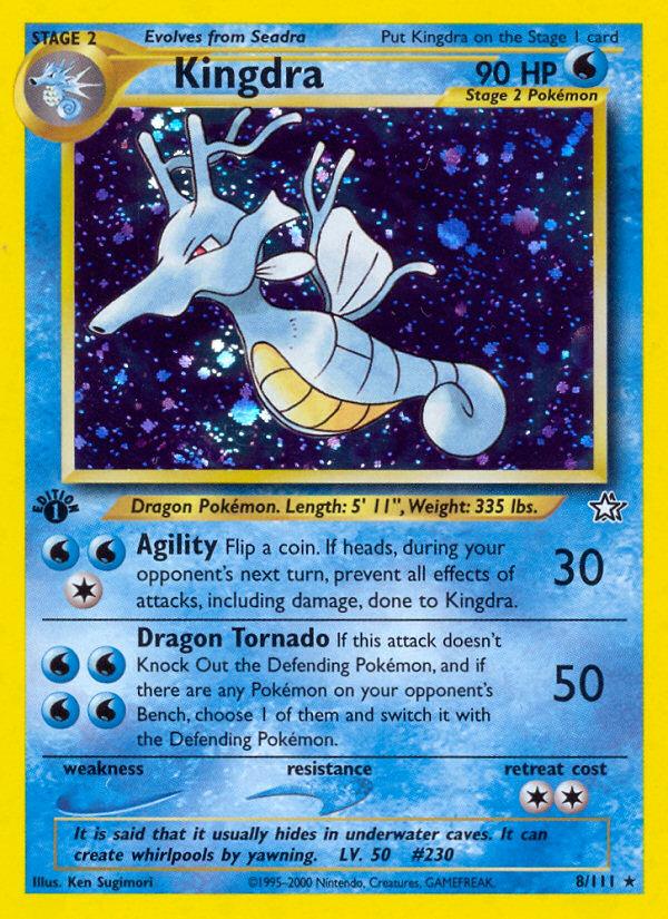 Pokémon-kaart Kingdra 8/111 Holo Rare uit de set Neo Genesis Image principale du produit