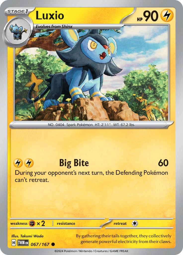 Pokémon-kaart Luxio 067/167 Common uit de set Twilight Masquerade