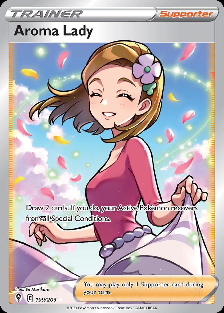 Pokémon-kaart Aroma Lady 199/203 Ultra Rare uit de set Evolving Skies Hauptbild