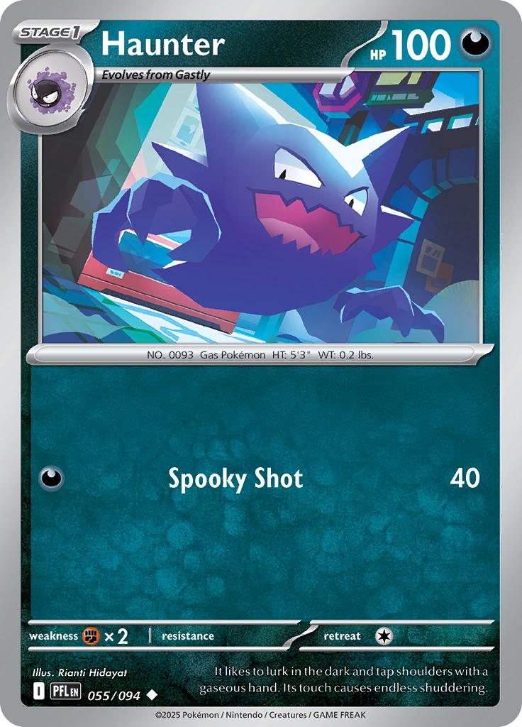 Pokémon-kaart Haunter 055/094 Uncommon uit de set Phantasmal Flames