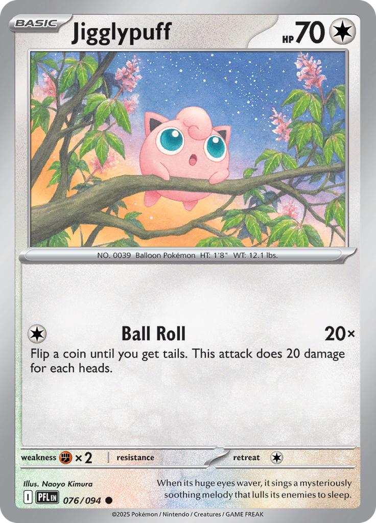 Pokémon-kaart Jigglypuff 076/094 Common uit de set Phantasmal Flames