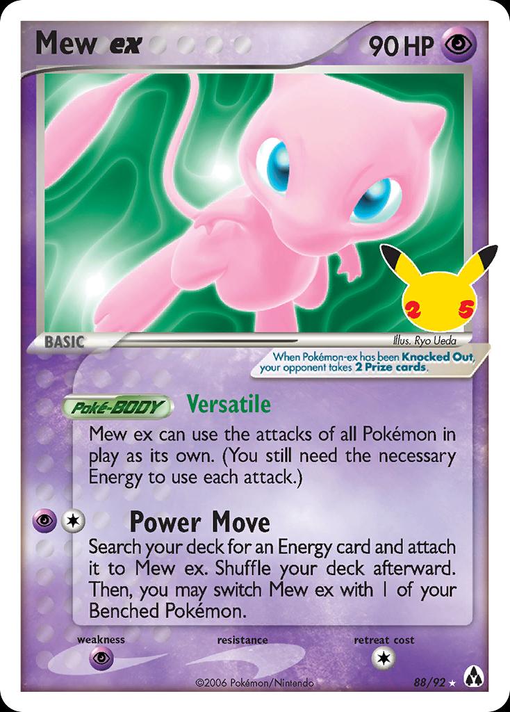 Pokémon-kaart Mew ex 88/92 Ultra Rare uit de Classic Collection van de set Celebrations Hauptbild