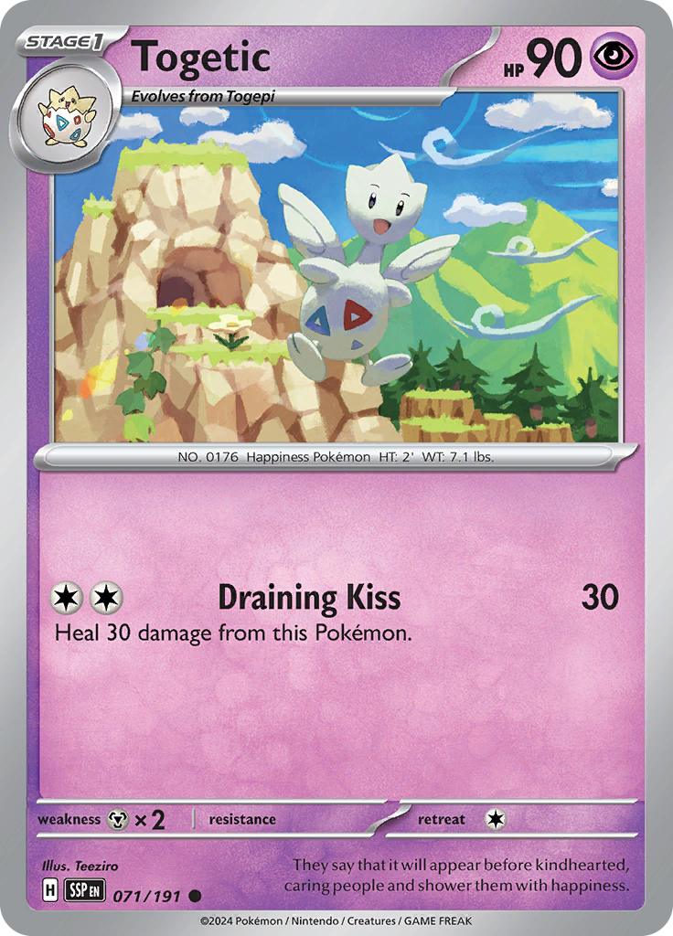 Pokémon-kaart Togetic 071/191 Common uit de set Surging Sparks