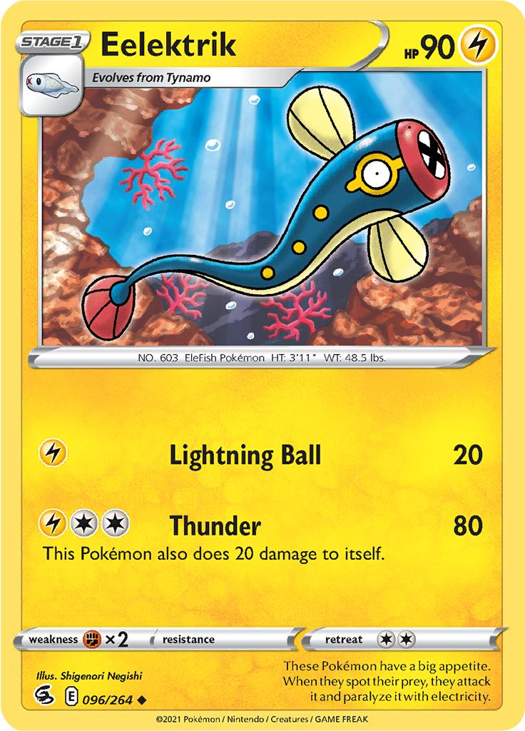 Pokémon-kaart Eelektrik 096/264 Uncommon uit de set Fusion Strike