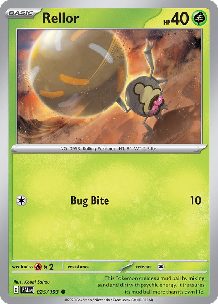 Pokémon-kaart Rellor 025/193 Common uit de set Paldea Evolved