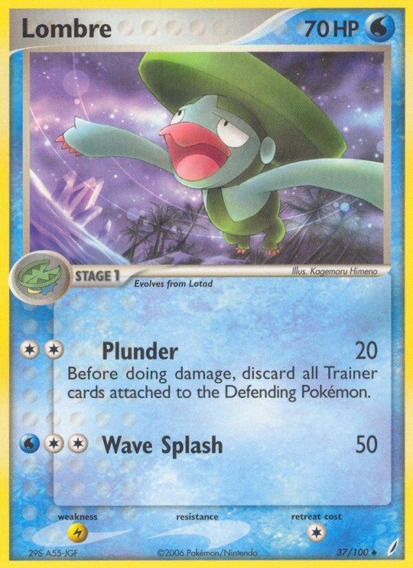 Pokémon-kaart Lombre 37/100 Uncommon uit de set EX Crystal Guardians Image principale du produit