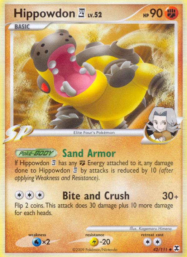 Pokémon-kaart Hippowdon E4 42/111 Uncommon uit de set Rising Rivals Hoofdafbeelding