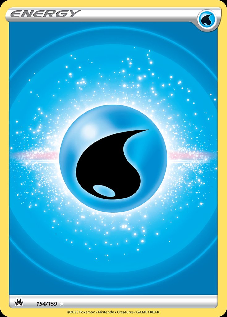 Pokémon-kaart Water Energy 154/159 Ultra Rare uit de set Crown Zenith Image principale du produit