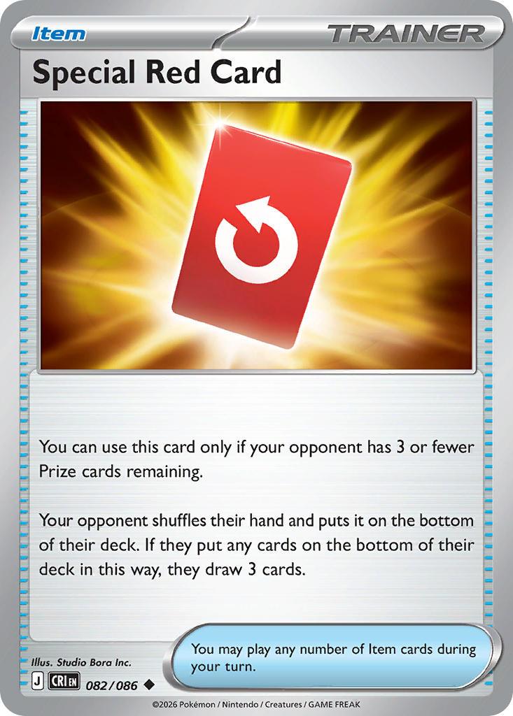 Pokémon-kaart Special Red Card 082/086 Uncommon uit de set Chaos Rising