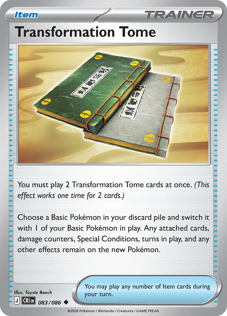 Pokémon-kaart Transformation Tome 083/086 Uncommon uit de set Chaos Rising Main image