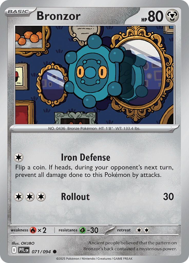 Pokémon-kaart Bronzor 071/094 Common uit de set Phantasmal Flames