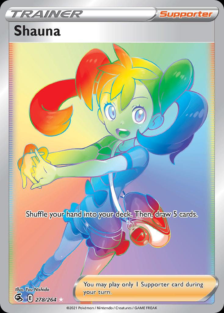 Pokémon-kaart Shauna 278/264 Secret Rare uit de set Fusion Strike Imagen principal del producto
