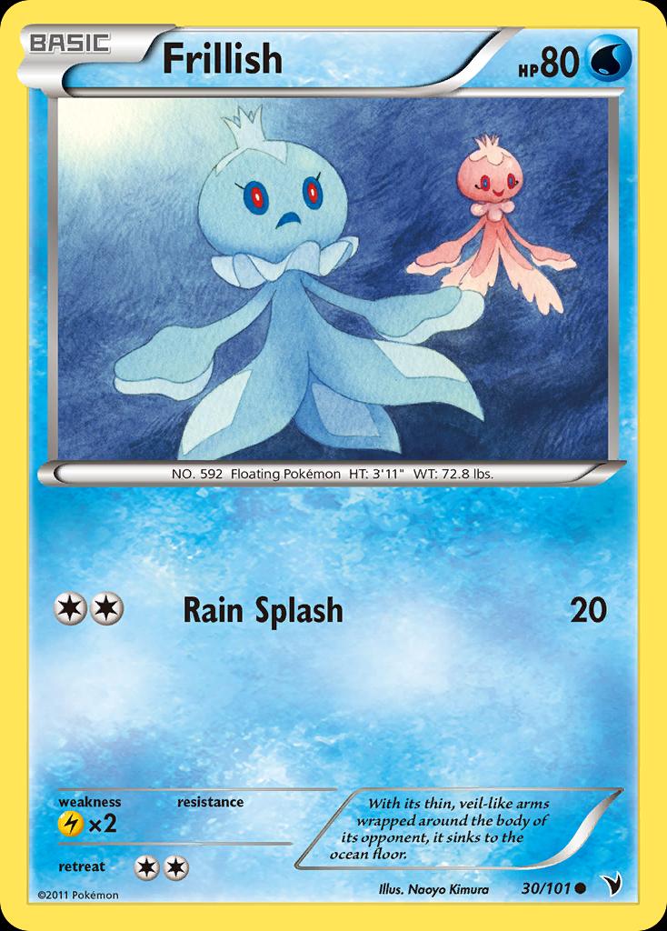 Pokémon-kaart Frillish 30/101 Common uit de set Noble Victories