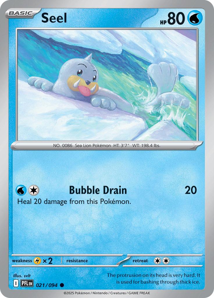 Pokémon-kaart Seel 021/094 Common uit de set Phantasmal Flames