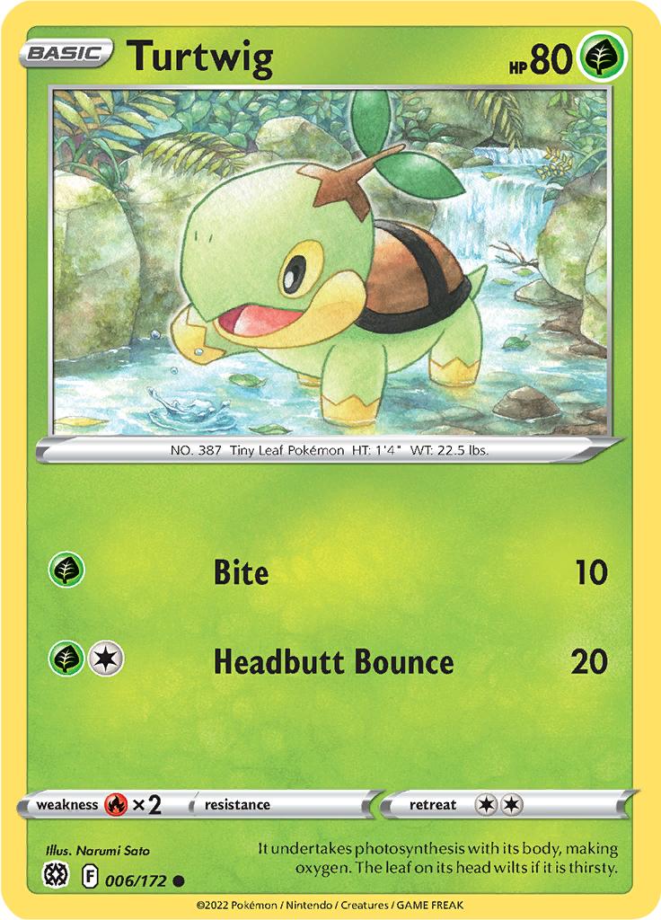 Pokémon-kaart Turtwig 006/172 Common uit de set Brilliant Stars