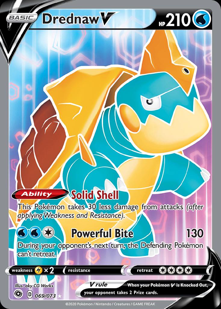 Pokémon-kaart Drednaw V 69/73 Ultra Rare uit de set Champion’s Path