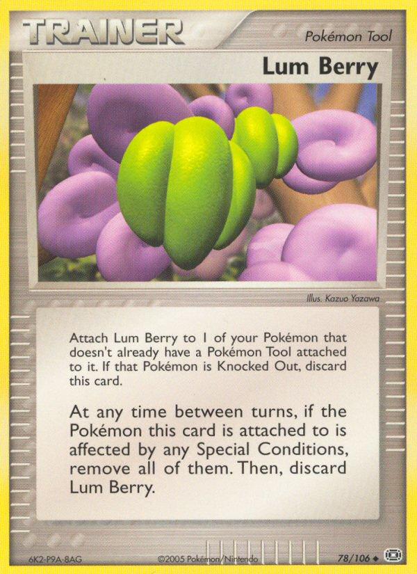 Pokémon-kaart Lum Berry 78/106 Uncommon uit de set EX Emerald Image principale du produit