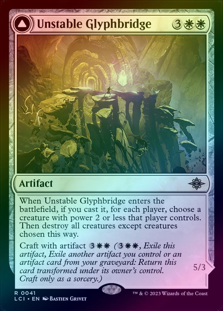 Unstable Glyphbridge // Sandswirl Wanderglyph (Foil) (LCI)