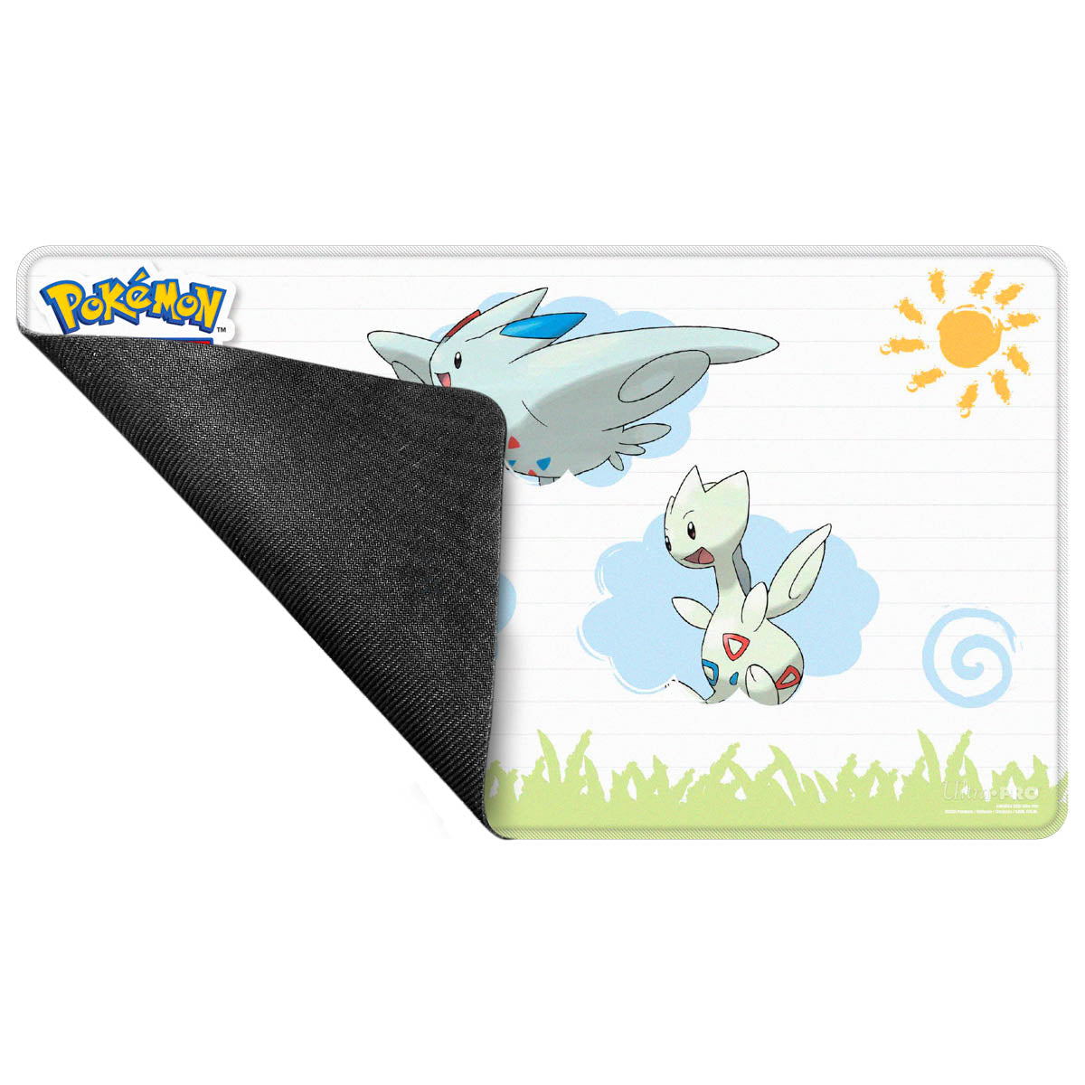 Rubberen antislip onderkant van de Ultra PRO Pokémon Togepi Evolutions playmat