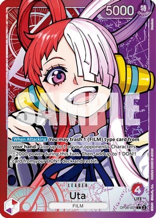 Uta (Alternate Art) - OP06-001 - Leader