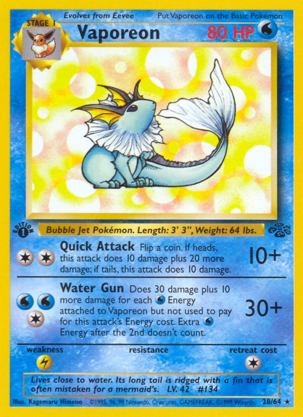 Vaporeon – Jungle 28 – Pokémon TCG single card | Lichcards Hauptbild