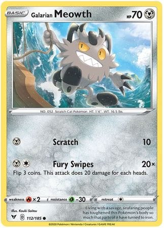 Vivid Voltage - 112/185 - Galarian Meowth