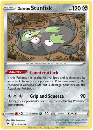 Vivid Voltage - 125/185 - Galarian Stunfisk