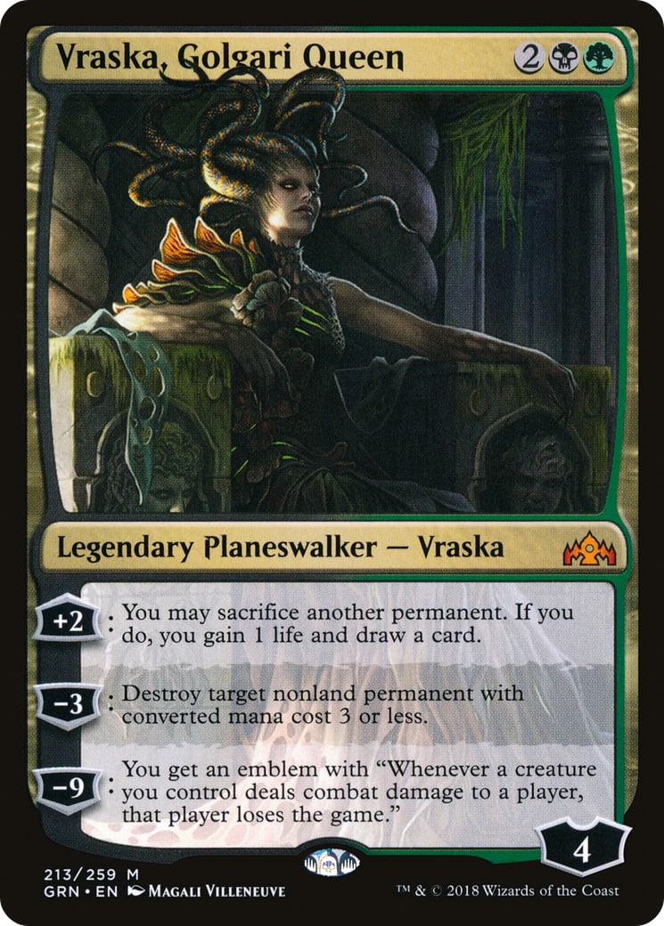 Vraska, Golgari Queen – Guilds of Ravnica 213 – Magic: The Gathering single card | Lichcards