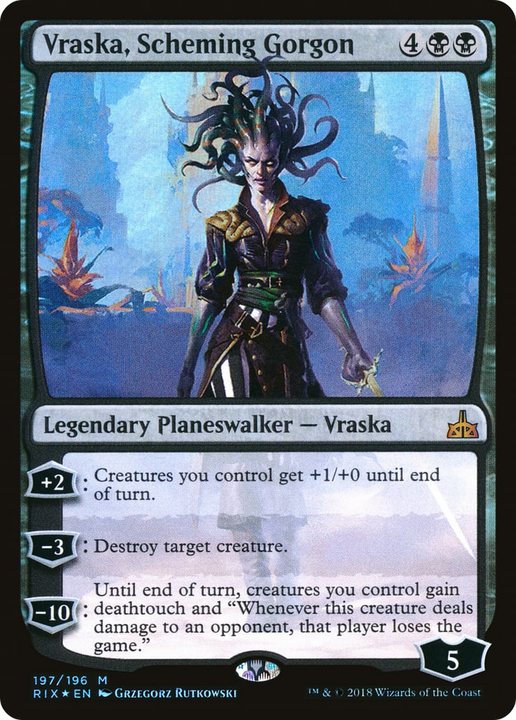 Vraska, Scheming Gorgon – Rivals of Ixalan 197 – Magic: The Gathering single card | Lichcards