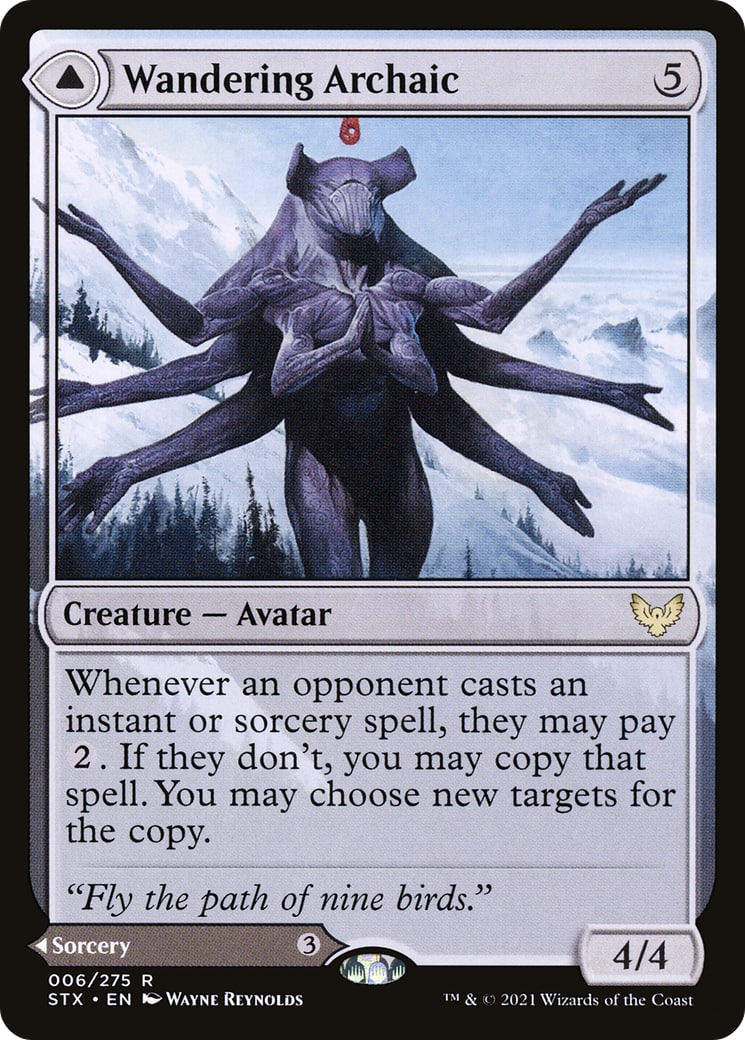Wandering Archaic // Explore the Vastlands – Strixhaven: School of Mages 6 – Magic: The Gathering single card | Lichcards Hauptbild
