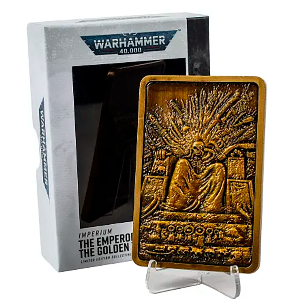 Warhammer 40,000 The Emperor Collectible Ingot in verpakking