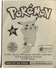 Wartortle #230 Pokemon Merlin sticker — achterkant | Lichcards
