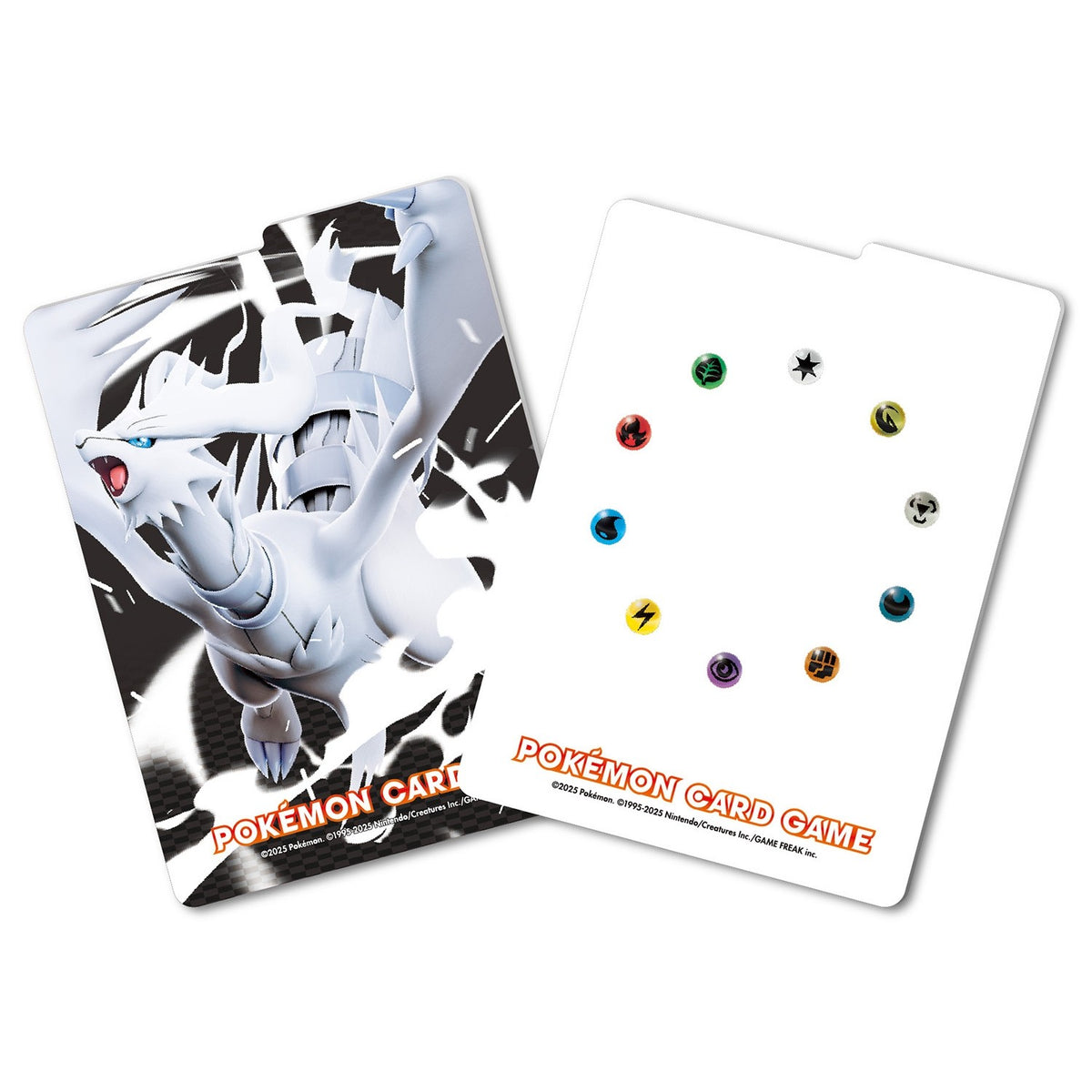 Pokémon Deckbox - Reshiram (Japans, White Flare) – de twee meegeleverde scheidingskaarten van de deckbox (officiële afbeelding Pokémon Center Japan)