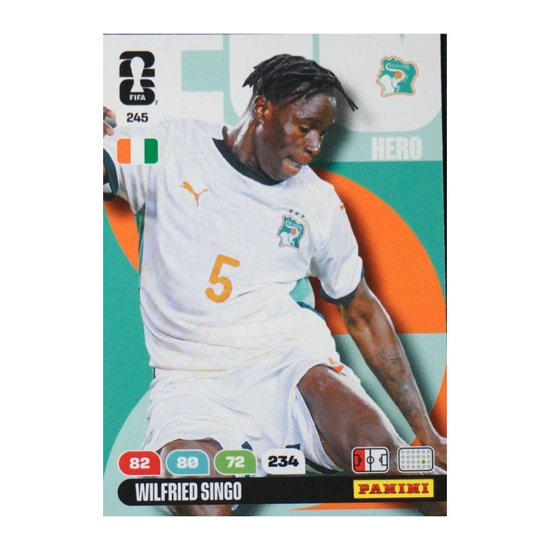 Wilfried Singo Ivoorkust Panini FIFA World Cup 2026 Adrenalyn XL Hero 245